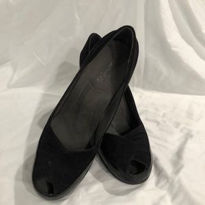 Black Peep Toe Pumps